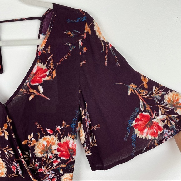 BAND OF GYPSIES  Boho Bohemian Floral Crop Top B19 - Picture 3 of 9